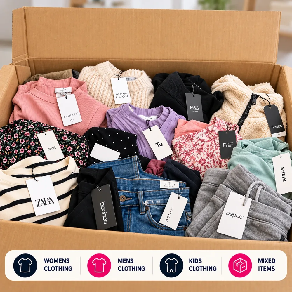Representative photo of 5KG Mixed New With Tags Clothing Bundle