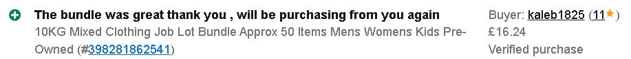 Original eBay feedback screenshot 5, transcribed above