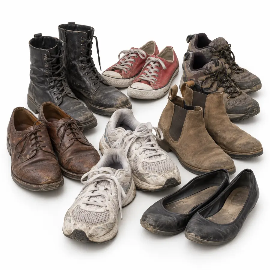 Representative photo of 10 kg Mixed Shoes — Grade B/C